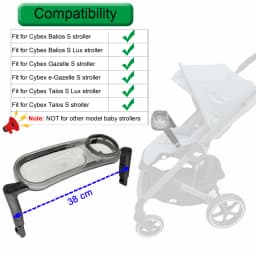 COLU KID®Stroller Snack Tray Compatible with Cybex Balios,Gazelle, Talos Series Prams, Folds with Stroller