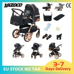 Elegant 2026 New 3-in-1 Multifunctional Baby Stroller, Easy Fold Portable Travel Carriage with Safety Infant Car Seat, EU Certified Standard, Free Shipping