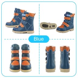 Winter Children Boots High Top Orthopedic Shoes For Kid Leather Boy Girl Toddler Mid Calf Varus Clubfoot Footwear Size22-31