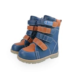 Winter Children Boots High Top Orthopedic Shoes For Kid Leather Boy Girl Toddler Mid Calf Varus Clubfoot Footwear Size22-31