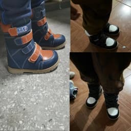 Winter Children Boots High Top Orthopedic Shoes For Kid Leather Boy Girl Toddler Mid Calf Varus Clubfoot Footwear Size22-31
