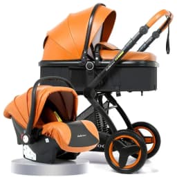 Luxury High-end Baby Stroller 3in1, Belecoo X6 High Landscape Baby Cart with Car Basket,can Sit, Lie Down and Fold Two-way Cart