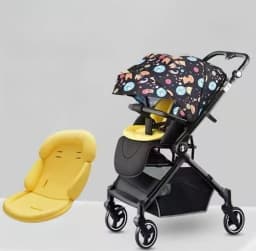Luxury Baby Stroller Portable Baby Stroller with Two-way Push Rod Foldable High-view Baby Stroller Multi-function Infant Trolley