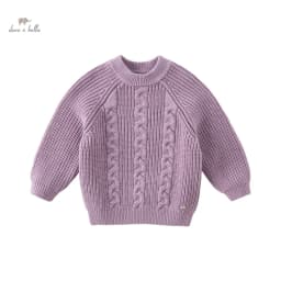 Dave Bella 2023 New Autumn Winter Children Clothes Girls Boys Tops Knit Sweater Pullover Casual Undershirt DB4237961