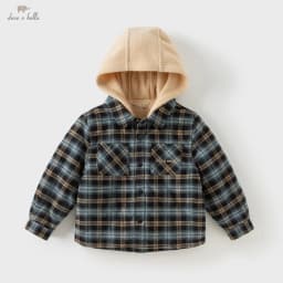 Dave Bella Boys' Cotton-padded Clothes Autumn Winter Children's Hooded Cotton Jacket Kids' Stylish Warm Coat DB4253916