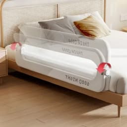 Invisible Collapsible Baby Rail Bed Guardrail Bedroom Railings for Babies Bed Protective Barrier Anti-Fall Security Kid Fence