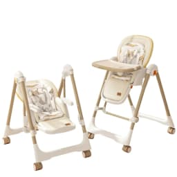 EU Stock Children's Dining Chair Portable Home Foldable Baby Dining Chair 2-in-1 Baby Rocking Swing Adjustable Height