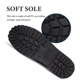 Soft Bottom School Shoes for Boys Middle School Student British Black. Performance Shoes Comfortable Barefoot Kids Boy Mother