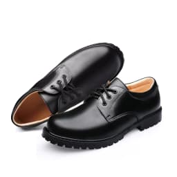 Soft Bottom School Shoes for Boys Middle School Student British Black. Performance Shoes Comfortable Barefoot Kids Boy Mother