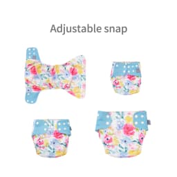 Elinfant ECO-friendly Diaper Set Baby 8 Pcs Pocket Diapers One Size Gray Mesh Cloth Adjustable Cloth Nappy For Baby Girls&Boys