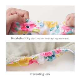 Elinfant ECO-friendly Diaper Set Baby 8 Pcs Pocket Diapers One Size Gray Mesh Cloth Adjustable Cloth Nappy For Baby Girls&Boys
