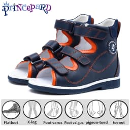 Kids Orthopedic Sandals Princepard Boys Corrective Shoes Children Flatfeet Footwear for Clubfoot Toe Walking Arch Support