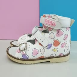 Ortoluckland Children Girls Sandals Toddler Leather Orthopedic Shoes Kids White Fancy Nice Buckle Strap Flats 2To 8Years Age Old