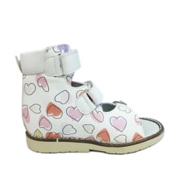Ortoluckland Children Girls Sandals Toddler Leather Orthopedic Shoes Kids White Fancy Nice Buckle Strap Flats 2To 8Years Age Old