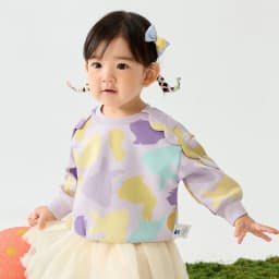 Mini Bala Girls' Ruffled Sweatshirt New Spring Version Skin-friendly, Soft, Elastic, Cute and Versatile Top