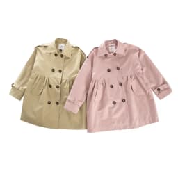 Girls Trench Coat Jacket Khaki Fashion Double Breasted Princess Outerwear for Kids 7 To 14 Y Autumn Children Mid-length Jacket