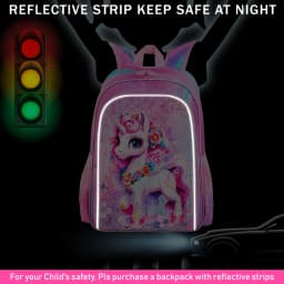 3PCS Unicorn Backpack for Girls, 16" Sequin Kids Bookbag and Lunch Box, Preschool Backpacks for Elementary.