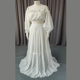 Bohemian Photo Shooting Pregnancy Dress 2 Pieces Set Linen Cotton Retro Fitting Maternity Dress  Fancy Photography Gowns