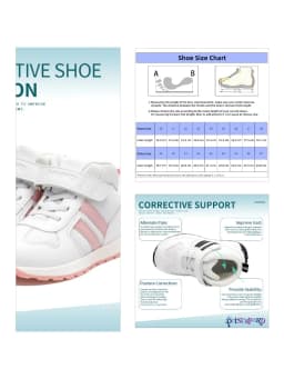 Princepard Orthopedic Children Shoes High Top Leather Pink Blue Color Corrective Sneakers with Arch Support Foot Protection