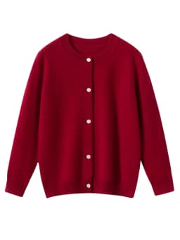 Children's Wool Sweater O-neck Cardigan Autumn Winter Boys Girls Basic Simple 100% Merino Wool Knitwear Kids Casual Clothing Top