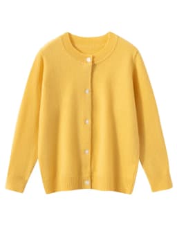 Children's Wool Sweater O-neck Cardigan Autumn Winter Boys Girls Basic Simple 100% Merino Wool Knitwear Kids Casual Clothing Top