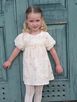 Dave Bella Children's Dresses Spring Autumn Pure Cotton Girl Sweet Elegant Skirt Outerwear Princess Party Kids Clothes DB2252121