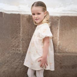 Dave Bella Children's Dresses Spring Autumn Pure Cotton Girl Sweet Elegant Skirt Outerwear Princess Party Kids Clothes DB2252121