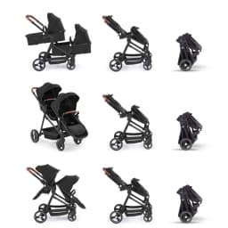 NEW Lightweight Twin Stroller Foldable Double Seat Stroller Portable Twin Multifunctional Stroller Can Be Taken On Board