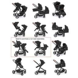 NEW Lightweight Twin Stroller Foldable Double Seat Stroller Portable Twin Multifunctional Stroller Can Be Taken On Board