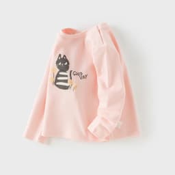 Dave Bella Children Pure Cotton T-shirts Spring Autumn Girls Long Sleeve Pullover Boys Soft Bottoming Top Kids Clothes DB1260314