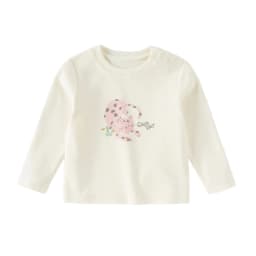 Dave Bella Children Pure Cotton T-shirts Spring Autumn Girls Long Sleeve Pullover Boys Soft Bottoming Top Kids Clothes DB1260314