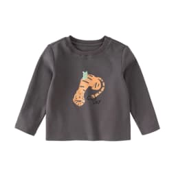 Dave Bella Children Pure Cotton T-shirts Spring Autumn Girls Long Sleeve Pullover Boys Soft Bottoming Top Kids Clothes DB1260314