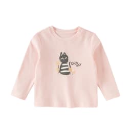 Dave Bella Children Pure Cotton T-shirts Spring Autumn Girls Long Sleeve Pullover Boys Soft Bottoming Top Kids Clothes DB1260314
