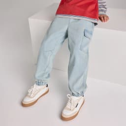 Dave Bella Children's Cargo Jean 5-13 Years Spring Autumn Boys Cowboy Cotton Pants Casual Loose Outdoor Trousers DK1260588