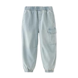 Dave Bella Children's Cargo Jean 5-13 Years Spring Autumn Boys Cowboy Cotton Pants Casual Loose Outdoor Trousers DK1260588