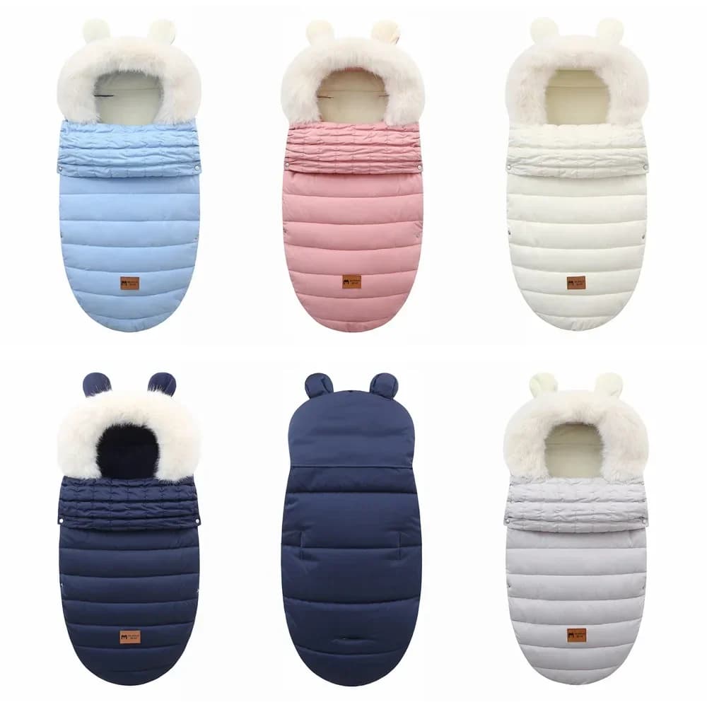 New Baby Products Baby Strollers Sleeping Bags Autumn and Winter 0-12Months Baby Carriage Sack Winter Warm Thickened Insulation