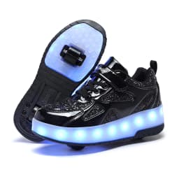 Children's Sneakers Men's Girls Roller Skates Ice Skates Wheeled Pink Led Light Kids Led Shoes Boys USB Charging Casual Footwear