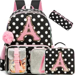 Backpack for Girls Letter Backpacks for Elementary Student Teen Girls Cute School Bag Kids Bookbag for Kids 8-10