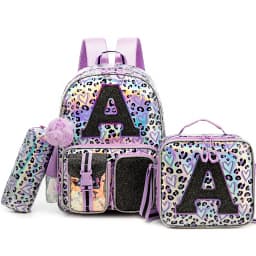 Backpack for Girls Letter Backpacks for Elementary Student Teen Girls Cute School Bag Kids Bookbag for Kids 8-10