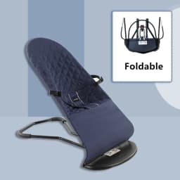 Baby Rocking Chair Baby Bouncer Seat Portable Foldable with 3 Recline Positions Swing Chair Baby Cradle