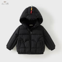 Dave Bella Boys' Down Jacket Winter Clothing Children's Dinosaur Baby Trendy White Duck Down Coat Kids' Outing Top DB4254194