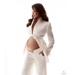 Maternity Photo Shoot Suit Adjustable Set Pregnancy Gown for Studio Photography for Baby Shower Pregnant Woman