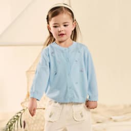 Dave Bella Gilrs Spring Summer Cardigan Sweater Kids Hollow Knitted Cool Sweater Children Outerwear Kids Clothes DB2261869