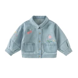 Dave Bella Children Denim Jacket Autumn Spring Girl Long Sleeve Cowboy Coat Baby Fashion Casual Outerwear Kids Clothes DB1260336