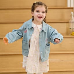 Dave Bella Children Denim Jacket Autumn Spring Girl Long Sleeve Cowboy Coat Baby Fashion Casual Outerwear Kids Clothes DB1260336