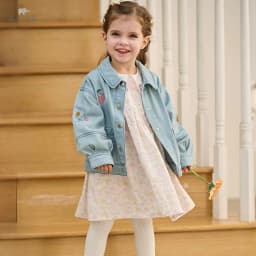 Dave Bella Children Denim Jacket Autumn Spring Girl Long Sleeve Cowboy Coat Baby Fashion Casual Outerwear Kids Clothes DB1260336