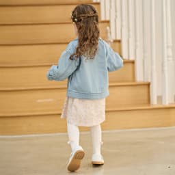 Dave Bella Children Denim Jacket Autumn Spring Girl Long Sleeve Cowboy Coat Baby Fashion Casual Outerwear Kids Clothes DB1260336