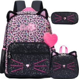 Meetbelify Backpack for Girls Cute Panda School Bag with Lunch Box for Elementary Student Kids Bookbag for Girls