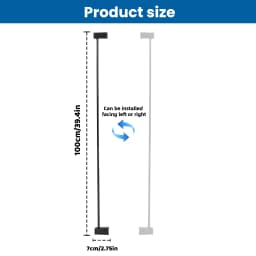 Baby Gate for Doors and Stairs, Pressure Mounting, No Drilling, Automatic Closing Metal Door Safety Gate for Children and Pets