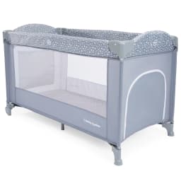 Moby-System Travel Cot Playpen 2 Levels with Changing Table Canopy Mattress for Baby Happy Traveller Basic Plus